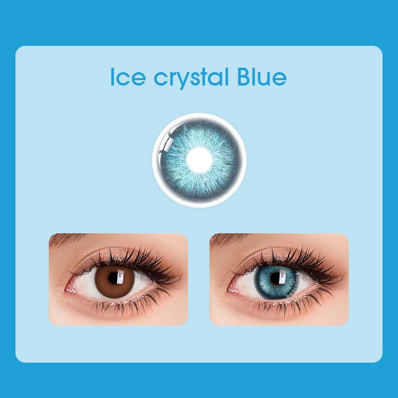 【U.S Warehouse】Beacolors Ice Crystal Blue Colored contact lenses -BEACOLORS