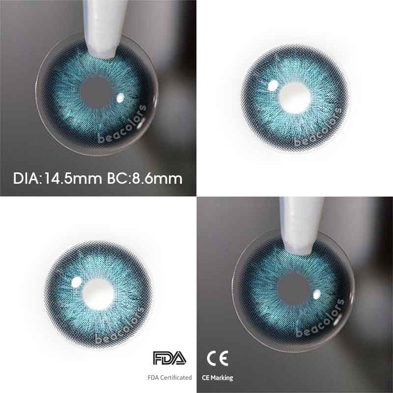 【U.S Warehouse】Beacolors Ice Crystal Blue Colored contact lenses -BEACOLORS