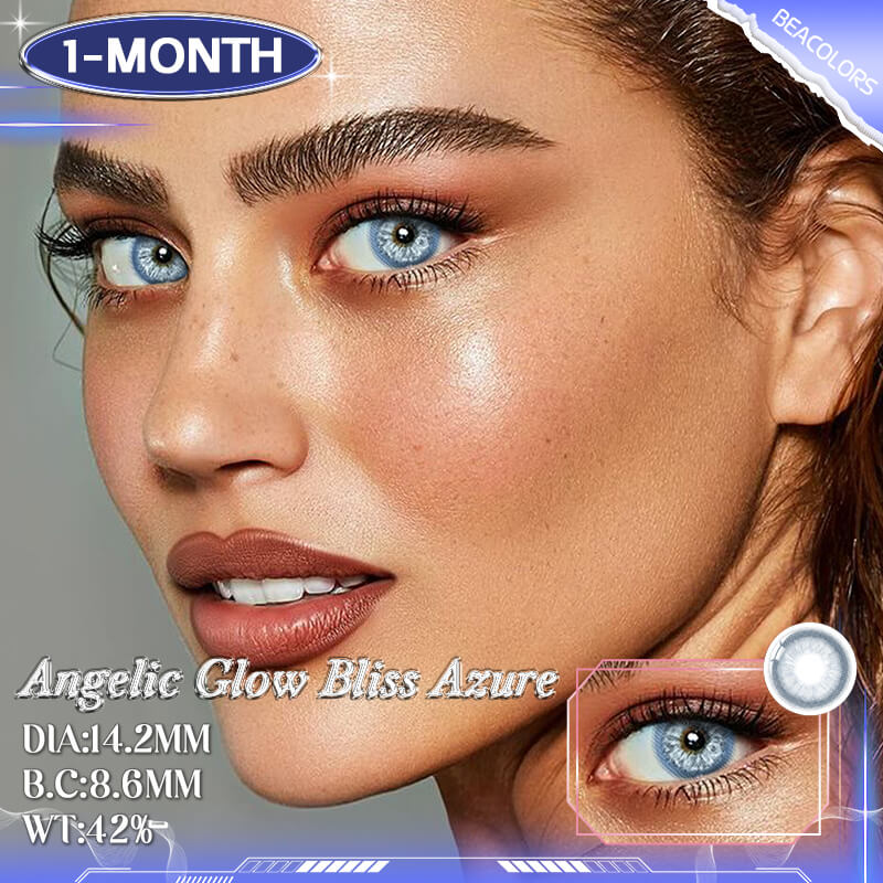 1-Month*Angelic Glow Bliss Azure Colored contact lenses -BEACOLORS
