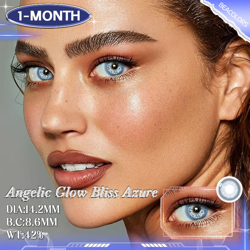 1-Month*Angelic Glow Bliss Azure Colored contact lenses -Shop Now!