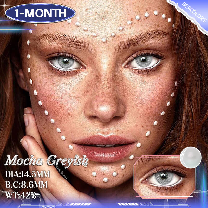 1-Month*Lemon Greyish Grey Colored contact lenses -Shop Now!
