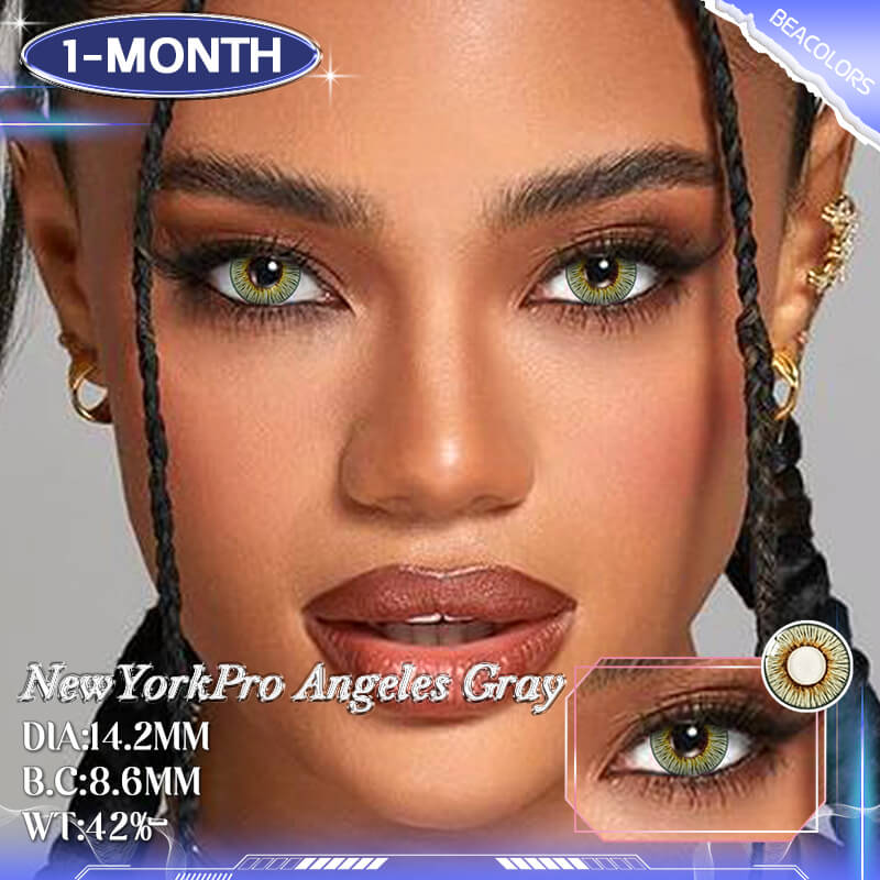 1-Month*New York Angeles Gray  Colored contact lenses -BEACOLORS