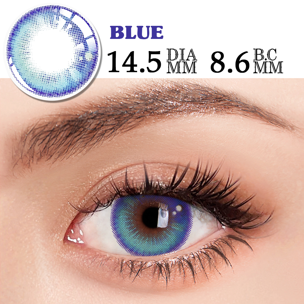 Beacolors Girl Tears Blue  Colored contact lenses -BEACOLORS