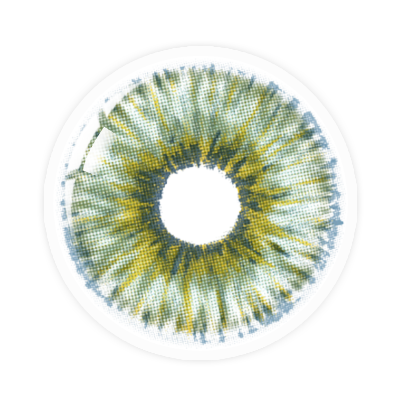 【U.S WAREHOUSE】Beacolors Rare Iris Green color contact lenses for dark eyes -BEACOLORS