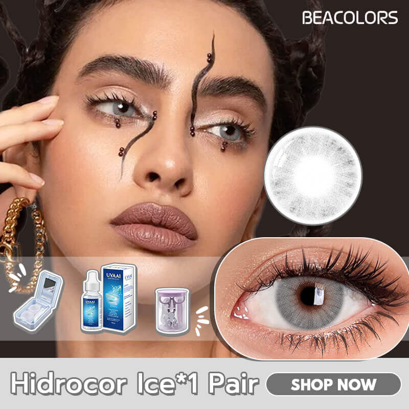 1 Pair Of Ice Grey Contacts Sets Colored contact lenses -Shop Now!