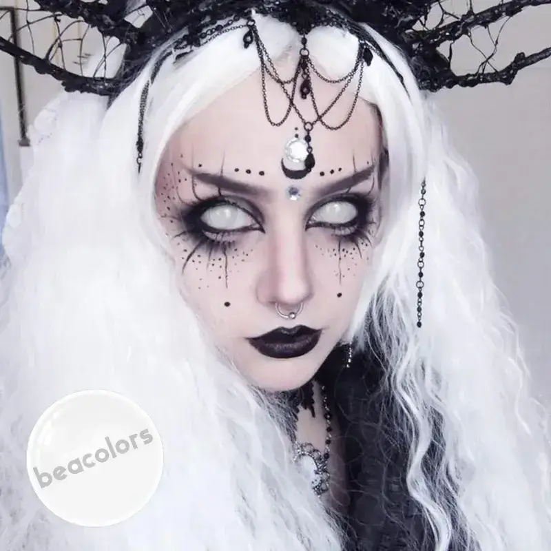 Beacolors Mini Sclera Whiteout Halloween Colored contact lenses 