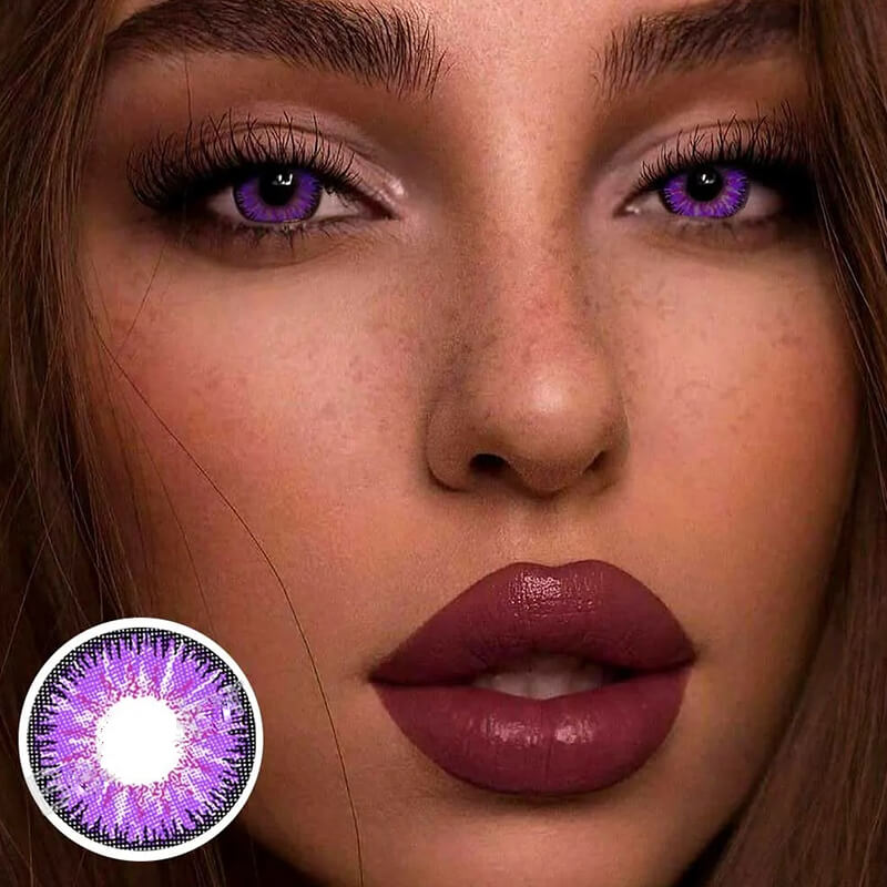 【U.S Warehouse】Beacolors  Vika Tricolor Purple  Colored contact lenses -Shop Now!