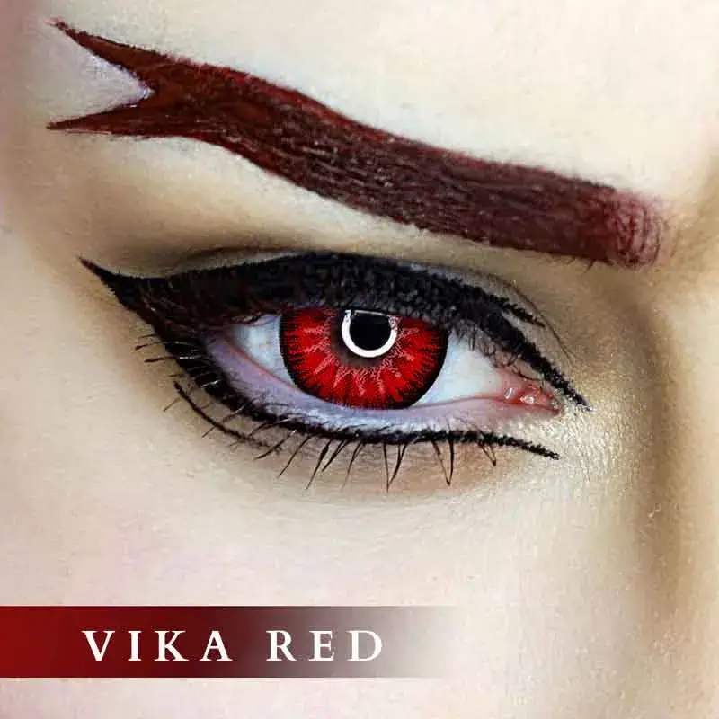 Beacolors Vika Tricolor Red  Colored contact lenses -BEACOLORS