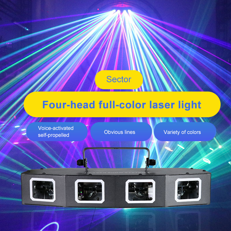 Fan Shaped DJ Laser Party Light 51 Patterns DMX512 Controlled Projector with Fan Wave Zoom Dot Flip and Tunnel Effects for Clubs Bars and Events