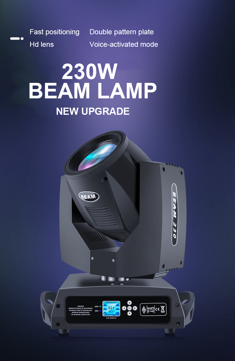 Stage Lights 230w Moving Heads Theatre Stage Lighting Dj Light Cabeza Movil Beam 230W 7r Moving Head Lightfor DJ Disco Club