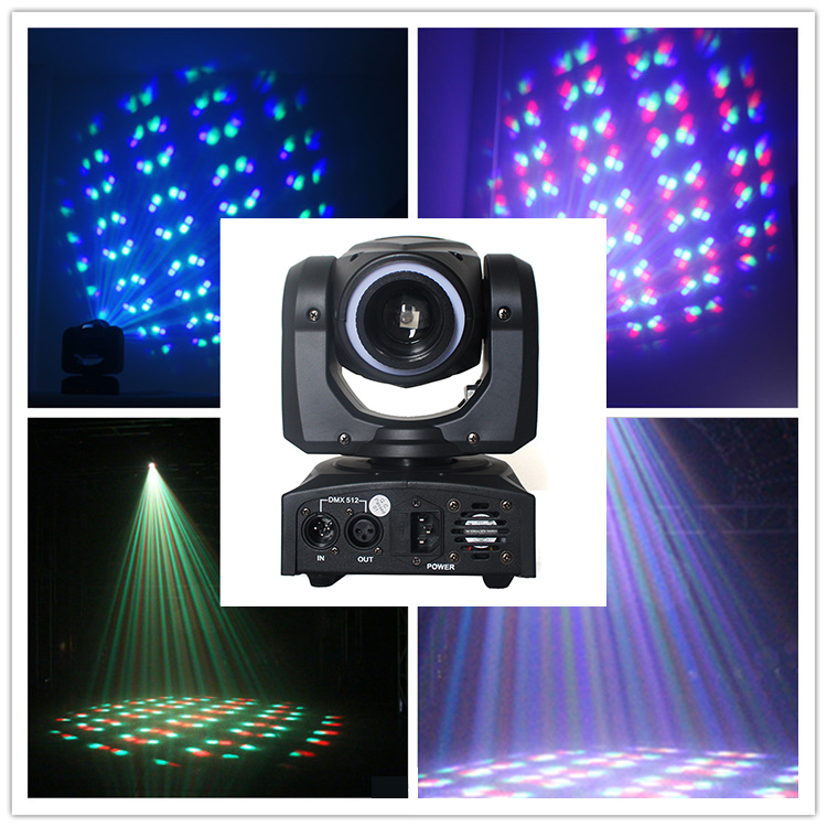 Hot Sale 60w RGBW 4in1 Mini Beam Light Stage Lights Dj 60W Mini Moving Head Beam With LED Ring