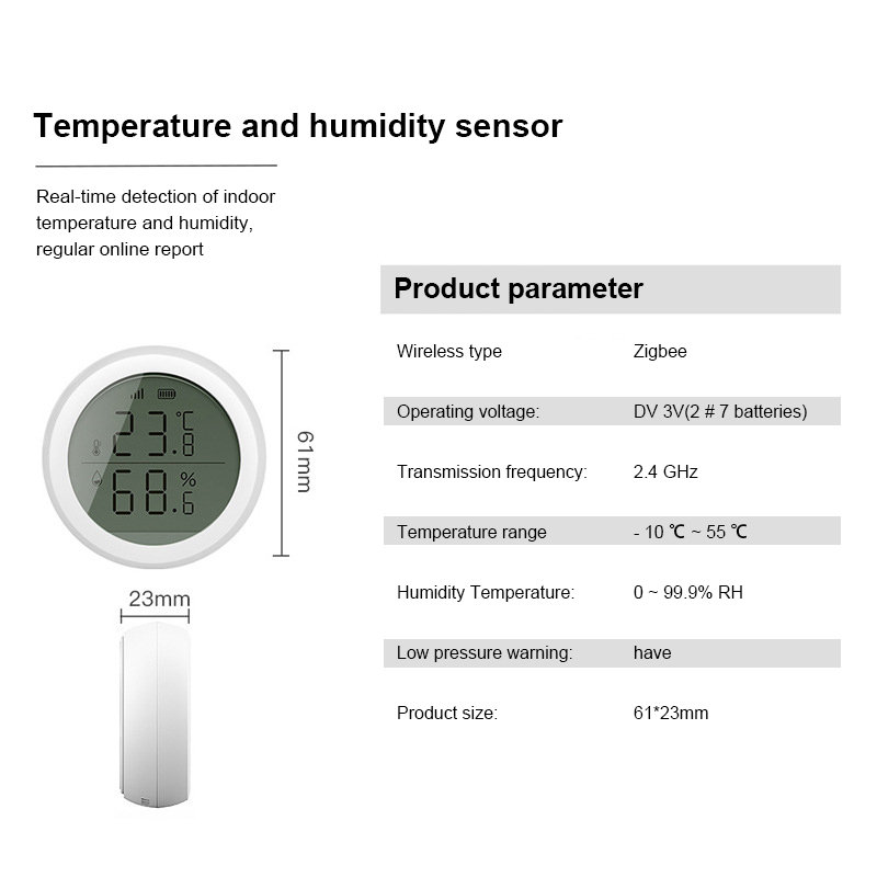Tuya Smart Zigbee Temperature and Humidity Sensor