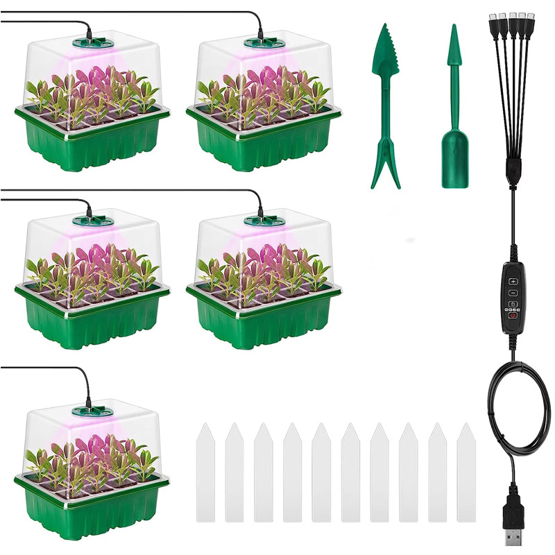 Higher Dome Seed Starter Kit Plastic Seedling Trays for Effective Germination
