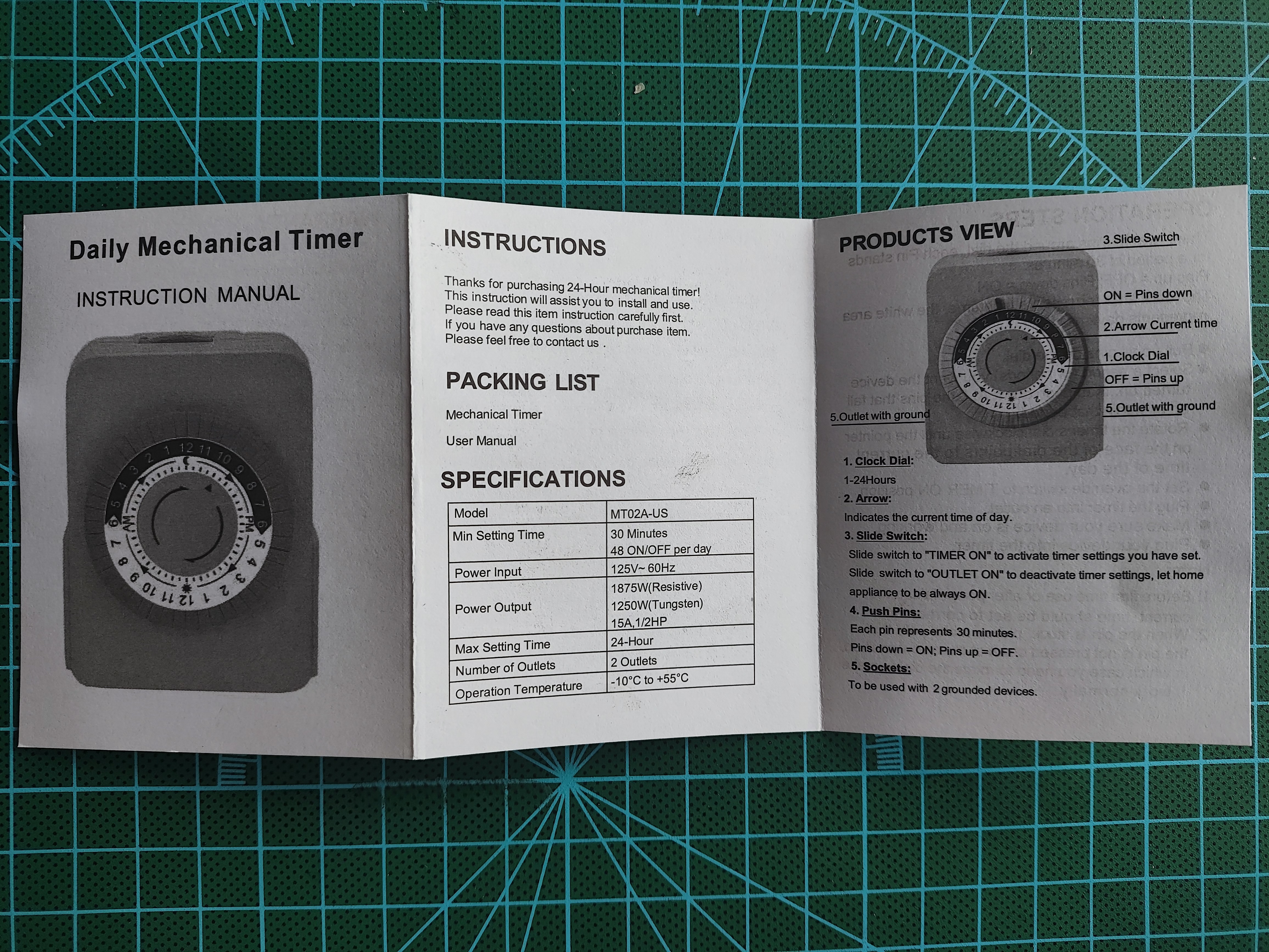 US standard timer switch MT02A-US2