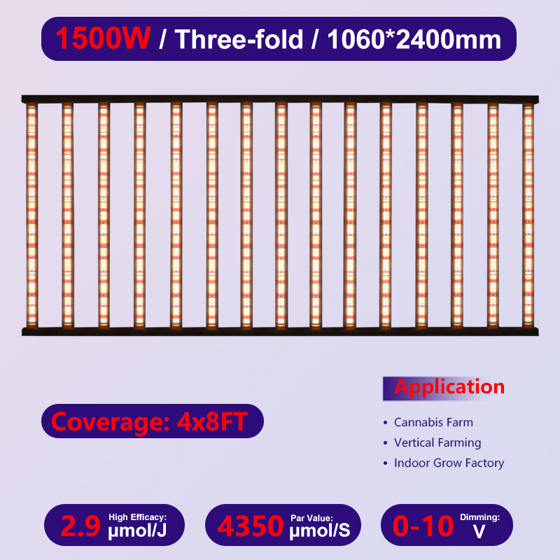 High Power IP65 Waterproof LED Grow for 1000W for LM281B Dimmable Plant Lamp for Greenhouse Hydroponic