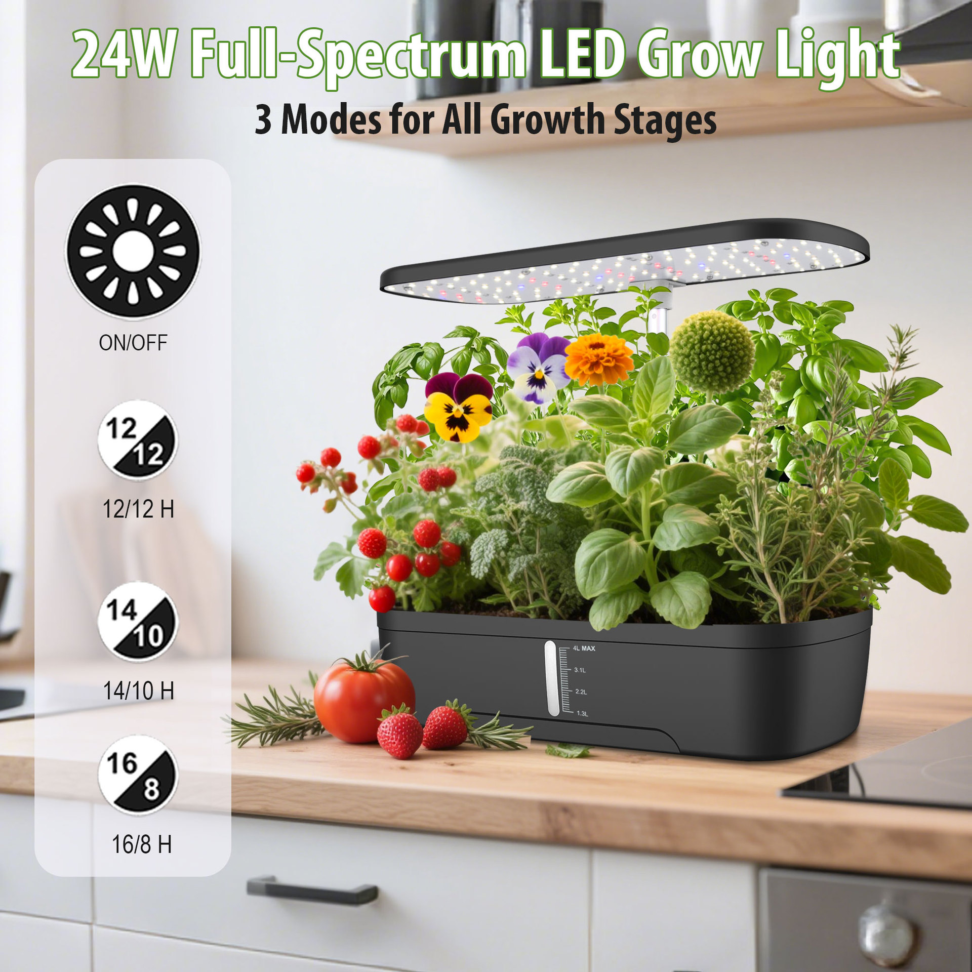 Hot Sale 12-Hole Smart Mini Greenhouse Kit Durable Indoor Home Plant Seed Growing with Water Irrigation System