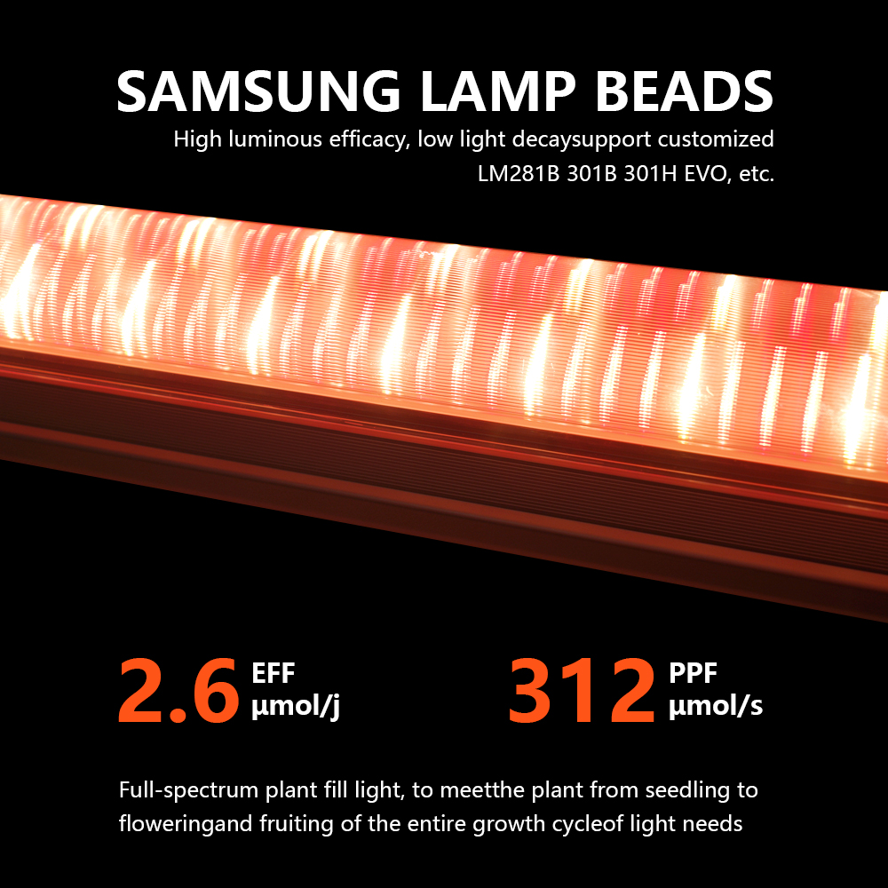 Reliable 120W Waterproof Under Canopy LED Grow Light Bars for Commercial Greenhouse Tomato Cultivation