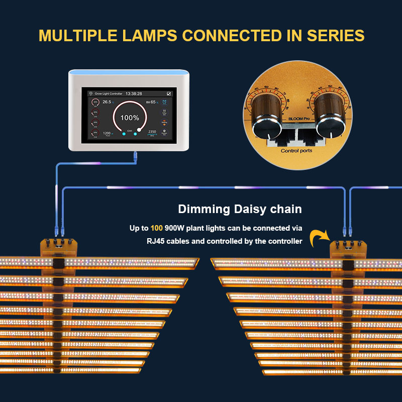 5 Channels Value 900W-1500W Full Spectrum LED Grow Lights Full Spectrum Led for Commercial Greenhouse Lettuce and Herb