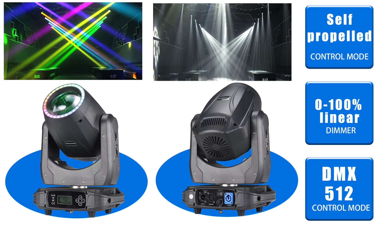 AOPU Factory Beam 150w 8 Prism 30PcsX0.2W RGB 3IN1 LED RING LED Moving Head Beam Lighting for Concert