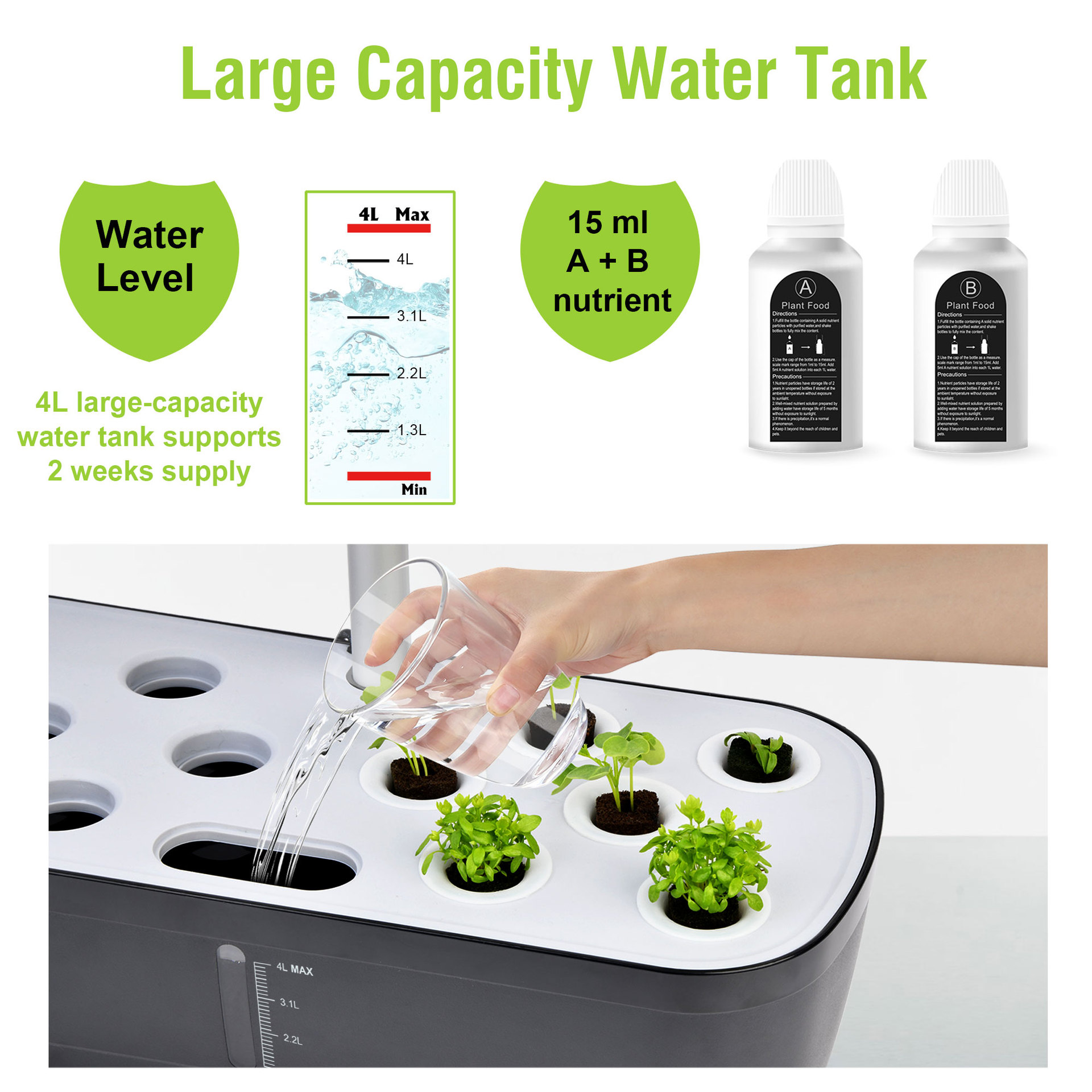 Hot Sale 12-Hole Smart Mini Greenhouse Kit Durable Indoor Home Plant Seed Growing with Water Irrigation System