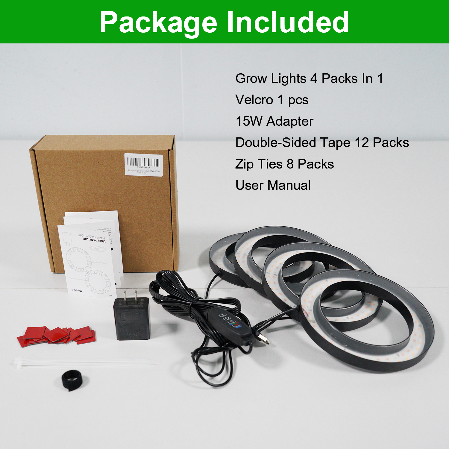 Samsung LM301B/LM301H Full Spectrum 4-in-1 Circular LED Grow Lights for Hydroponic Greenhouses