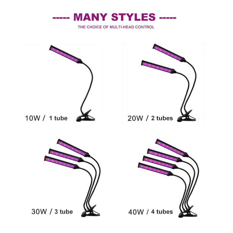 12v Wide Version 40w Folding Full Spectrum Flexible Clip Led Plant Grow Light