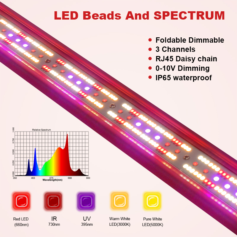 Indoor Plant Grow Light 1000W Full Spectrum High Efficiency LED for Greenhouse Vertical Farm Grow Tent Use