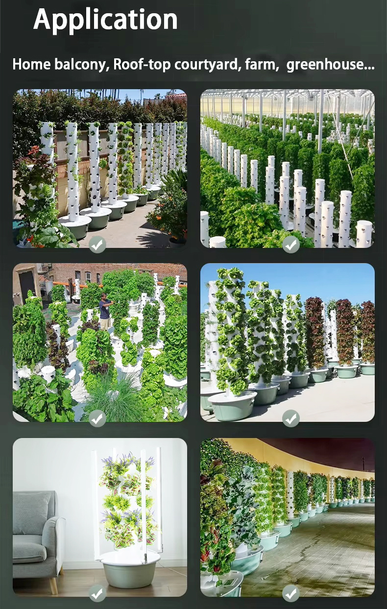 New Agricultural Indoor Hydroponic System Tower Farming Vertical Growing System Hydroponic Tower for Planting Vegetable