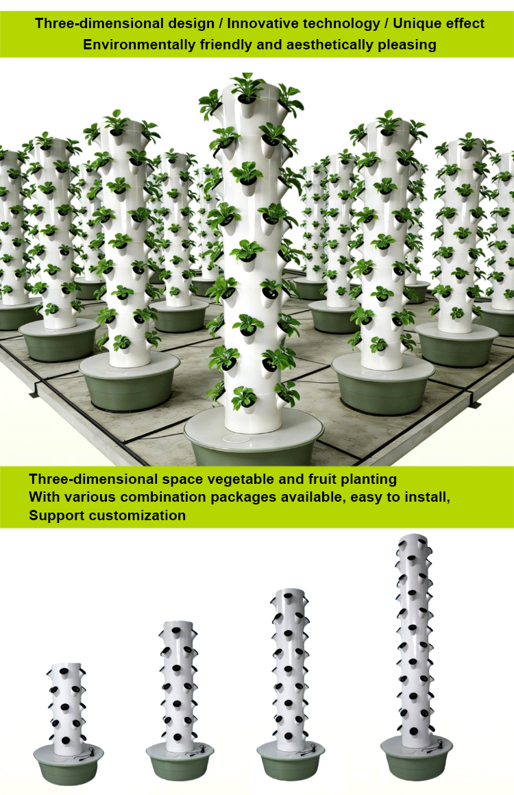 New Agricultural Indoor Hydroponic System Tower Farming Vertical Growing System Hydroponic Tower for Planting Vegetable