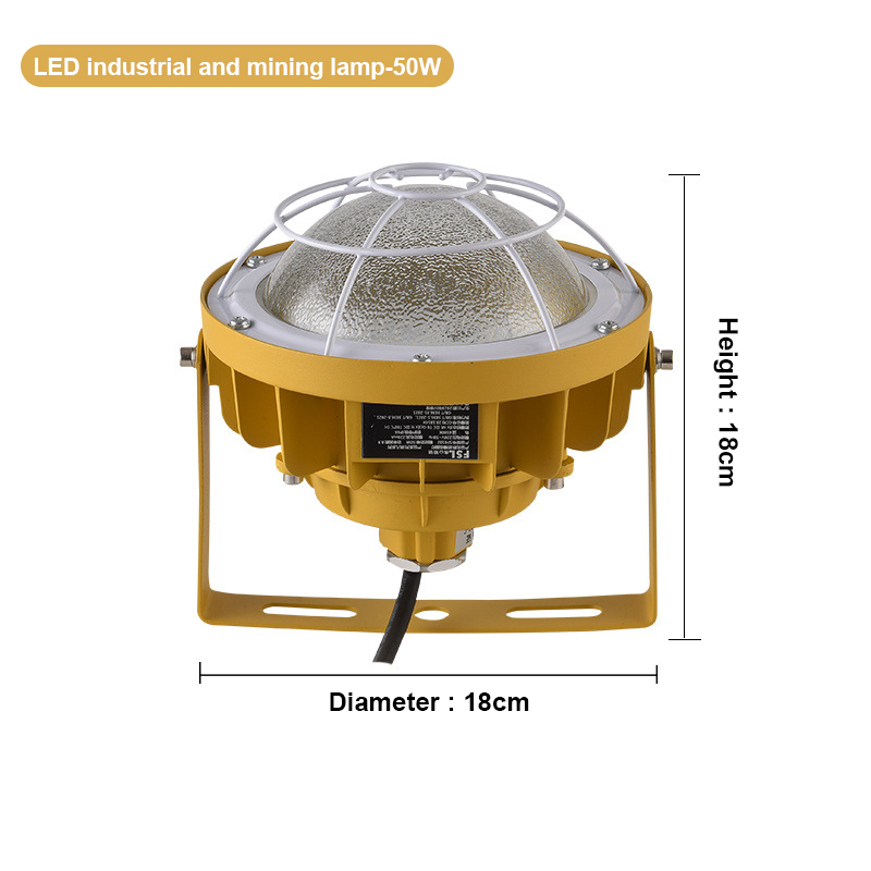 50W-200W Durable Aluminum Alloy LED Work Light with Waterproof Fluorescent Lamp for CNC Machine Workshop Lighting