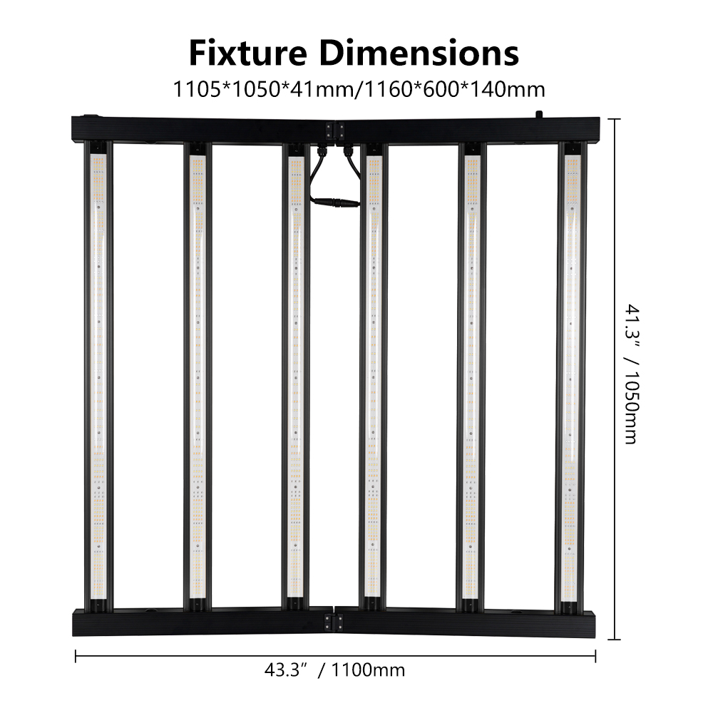 Meijiu Advanced 720W Full Spectrum LED Grow Lights with Separate Control Function for Professional Horticulture Applications