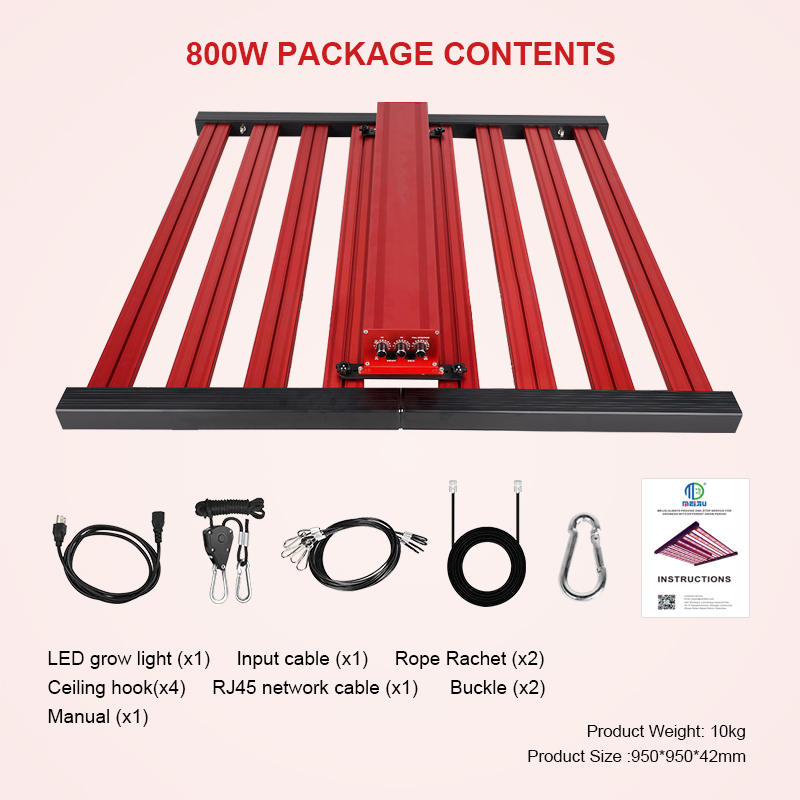 Indoor Plant Grow Light 1000W Full Spectrum High Efficiency LED for Greenhouse Vertical Farm Grow Tent Use