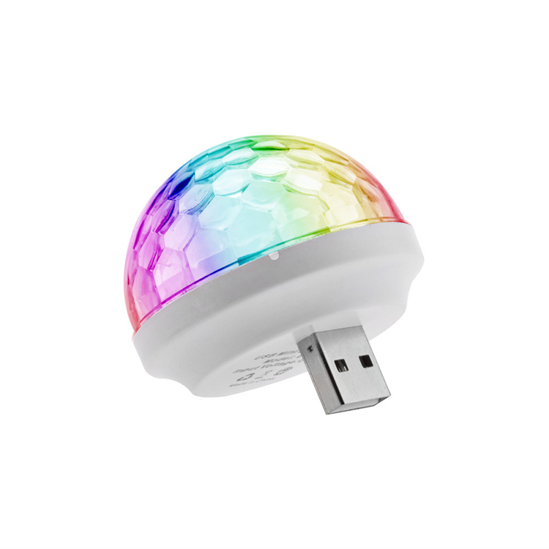 Stage DJ RGB Strobe Magic Ball Mini Disco Light Usb Car Atmosphere Lamp Inner Ambient Star Light Led