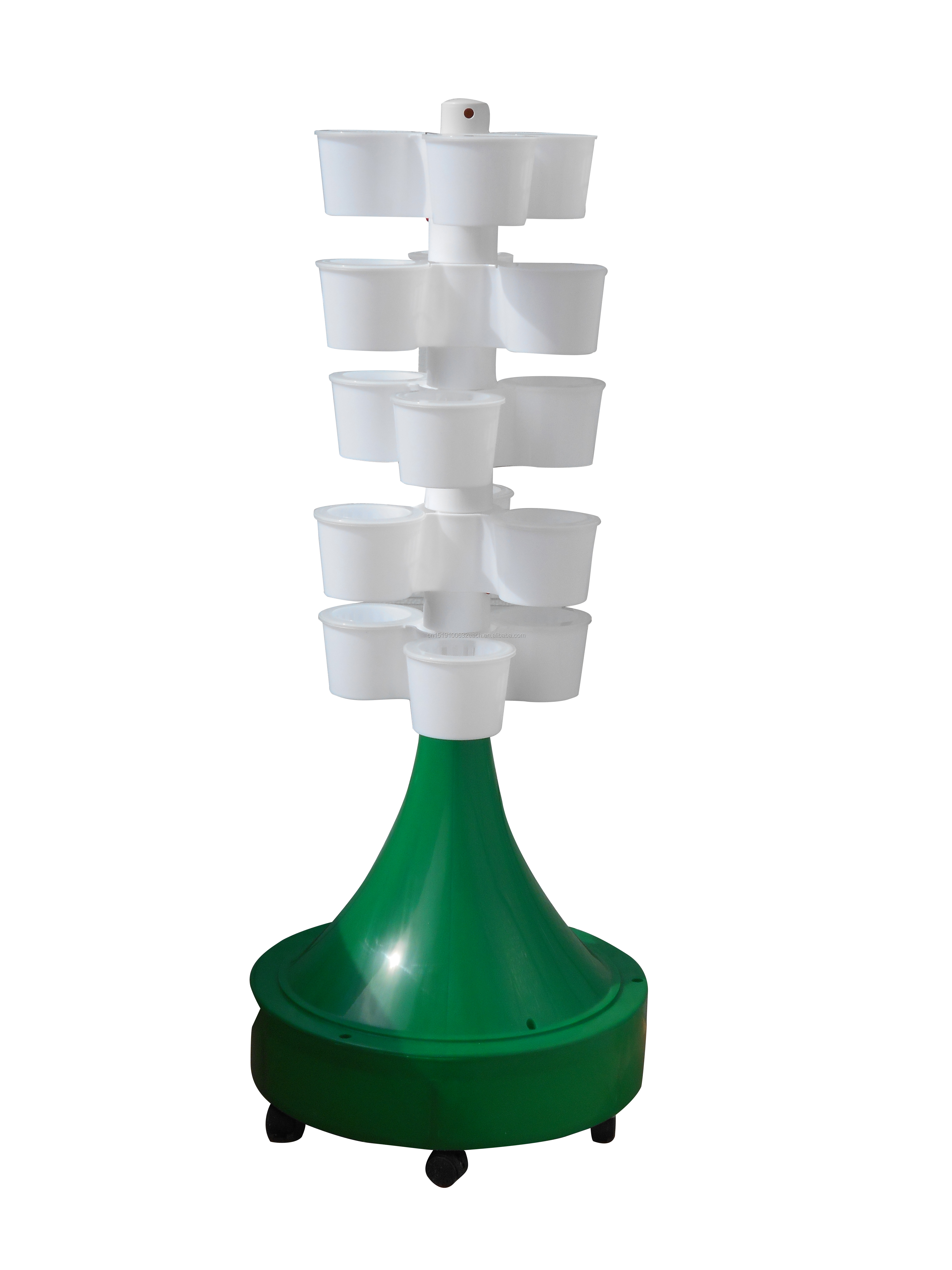 Flowerpot type soilless cultivation tower planting rack