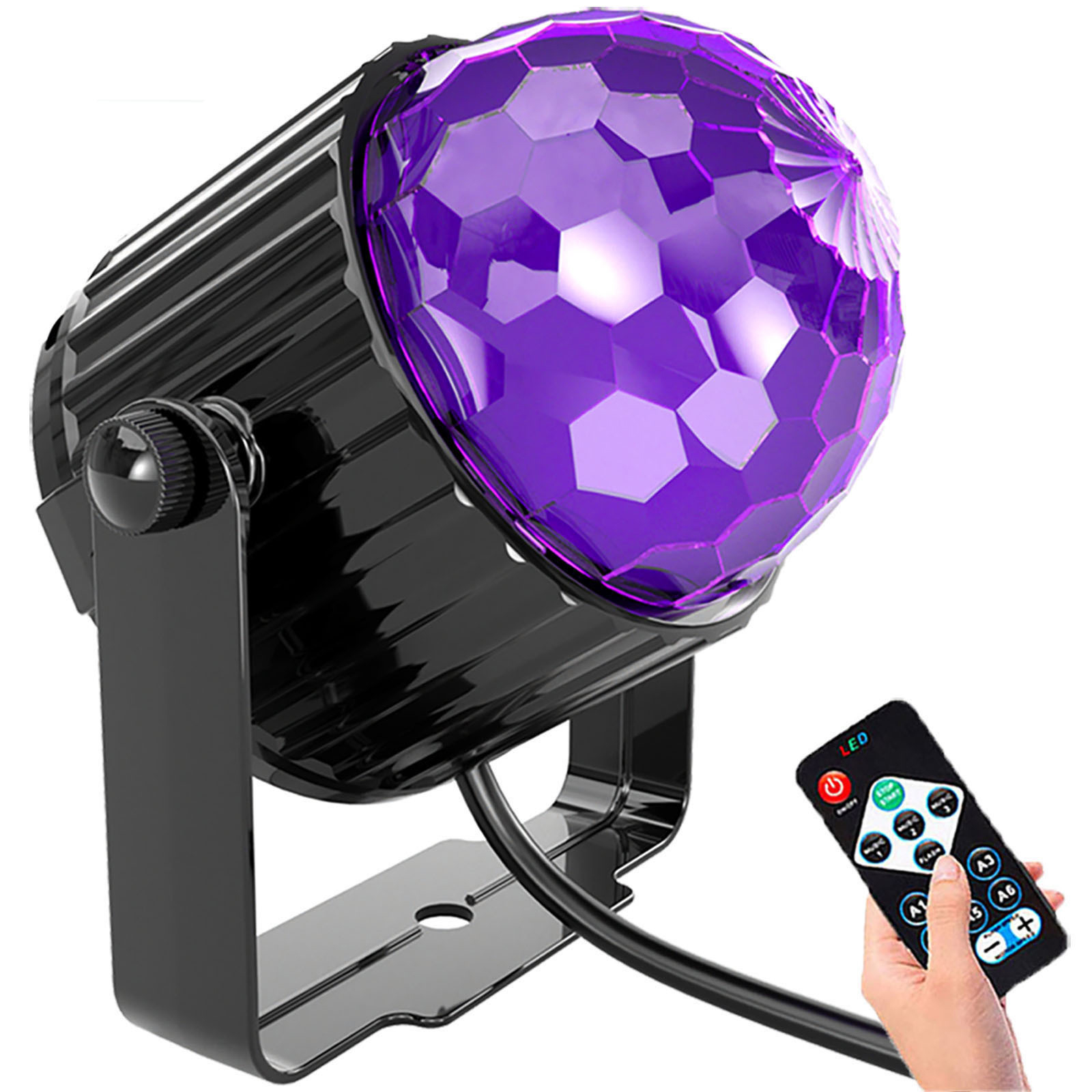 DJ Stage Lighting 6W UV LED Margic Ball Light UV LED Black Lights for Xmas Event Party With Remote Control