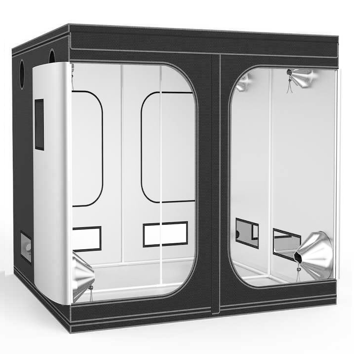 MEIJIU Hydroponics Indoor Grow 200x200X200CM 600D Grow Tent（with viewing window）