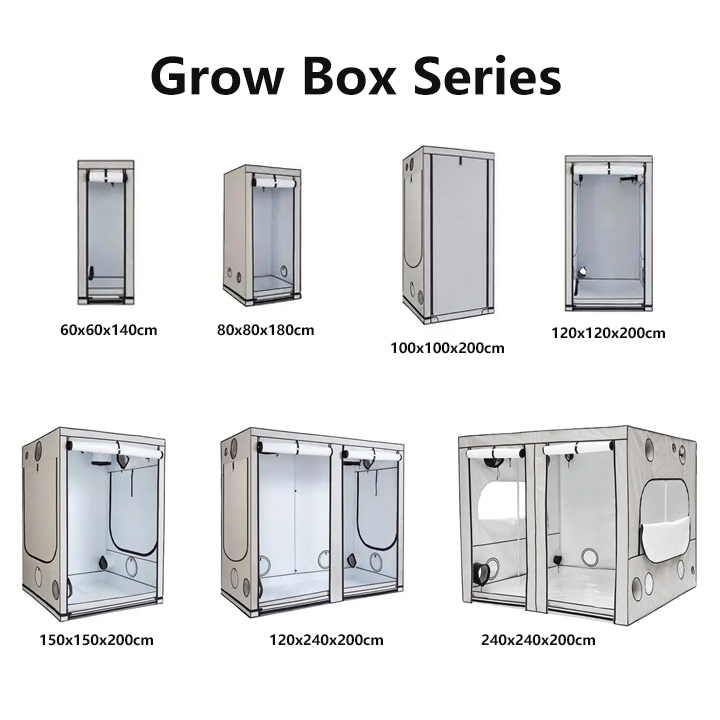 MEIJIU Hydroponics Indoor Grow 120x120X200CM 600D Grow Tent