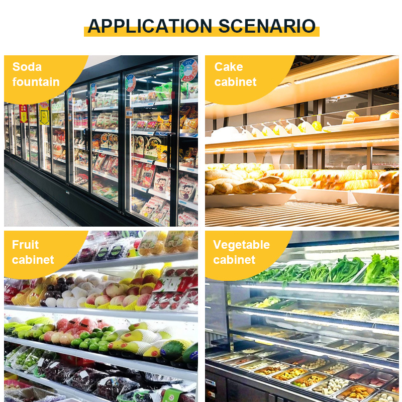 High-Visibility 220V IP65 LED Freezer Light Bars for Fresh Food Display & Refrigerator Cabinets