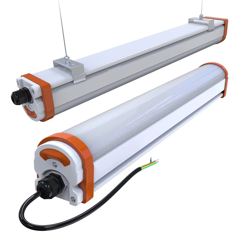 5 Years Warranty High Quality Linkeable IP65 Waterproof Outdoor IK09 PWM Dimmable 40W 4 ft LED Tri-proof Lights LED Tubes
