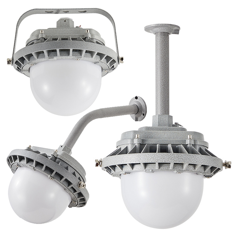 IP67 ATEX Explosion Proof Area Round High Bay Light Hanging Lamp With Mechanical Protection for Zone1 Zone2