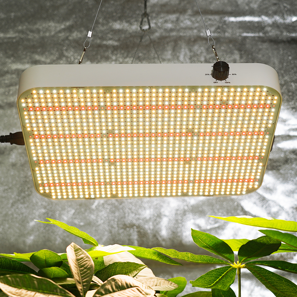 Dimmable 260W Led Grow Light for Indoor Plants Full Spectrum Built-in Fan Led Grow Light for Grow Tent