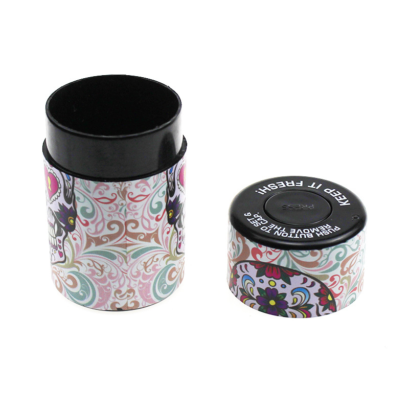 Skull hemp leaf sealed jar