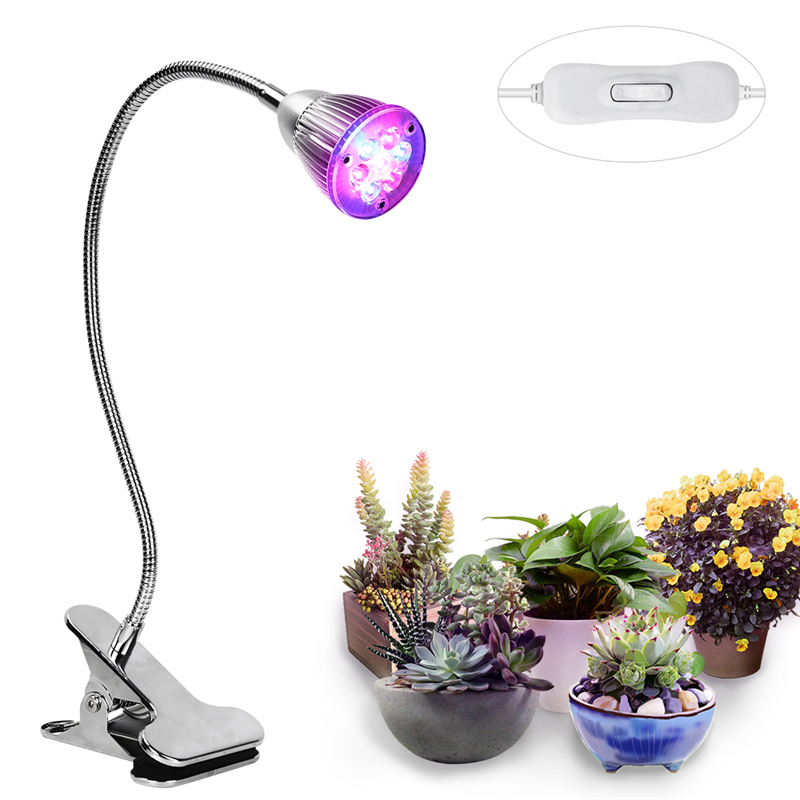 Clip On Grow Lights for Indoor Plants 7WFull Spectrum Plant Light