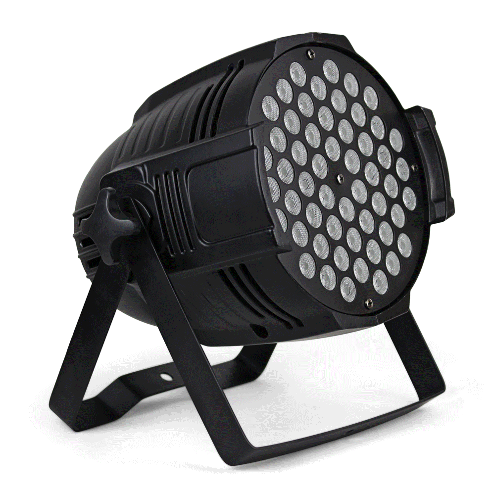 180W 54x3W LED PAR Light Indoor Stage Wash Light with RGBW Single Color or RGB 3-in-1 LEDs, 7-Channel DMX512 Control Stage Light for Party and Event Lighting