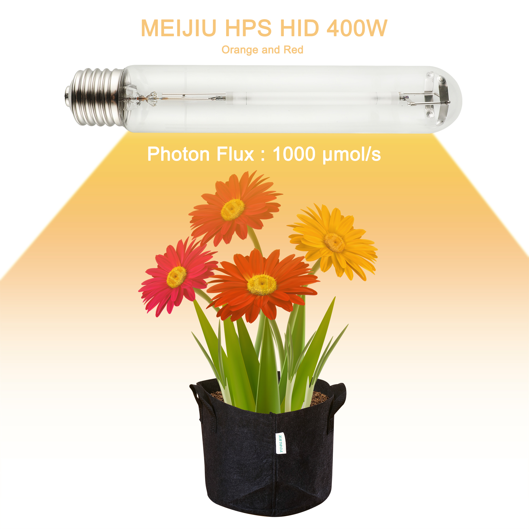 HoneyFly High Pressure Sodium Lamp E40 150W 250W 400W 1000W Metal Halide Halogen Bulb Lighting Quartz Glass CE RoHS UKCA