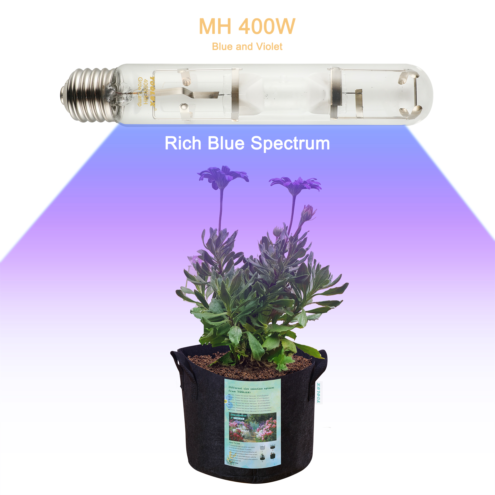 China Factory Direct Supplier Light 400w E40 White Metal Halide Lamp