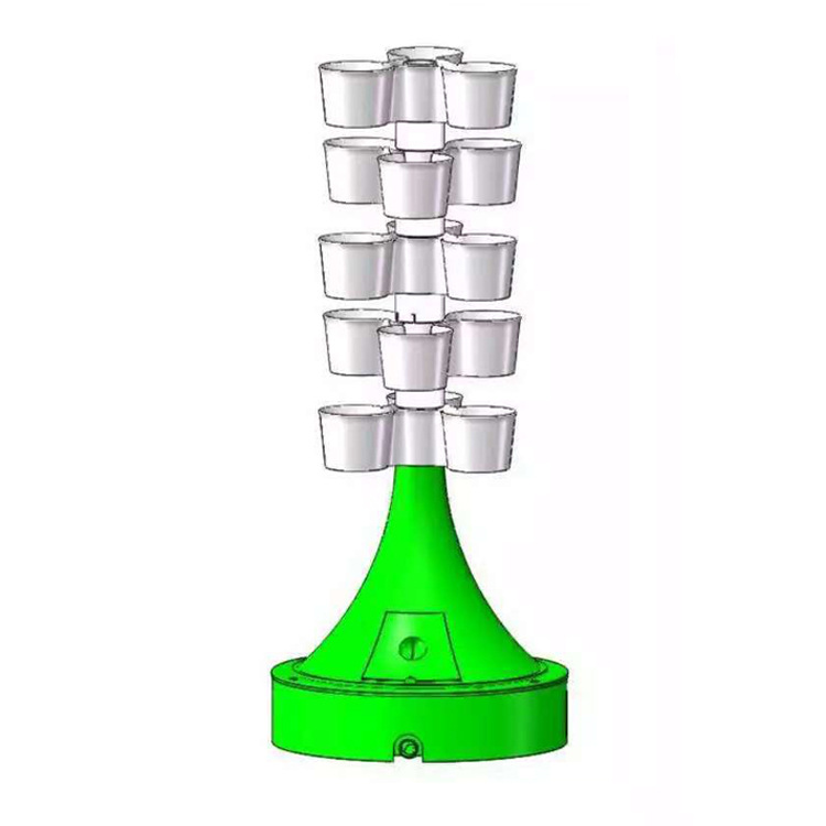 Flowerpot type soilless cultivation tower planting rack