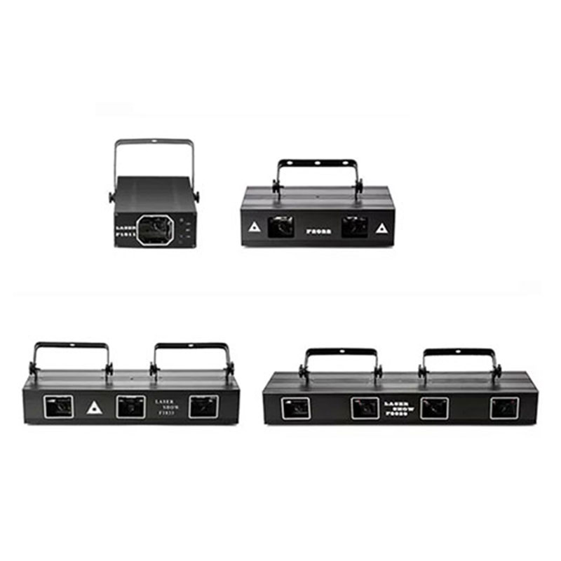 Three-Head 40w RGB Full Color Laser Stage Light, Sound Activated & DMX Control with 51 Patterns, High-Precision Scanning for Bars, Clubs, Parties, and Events