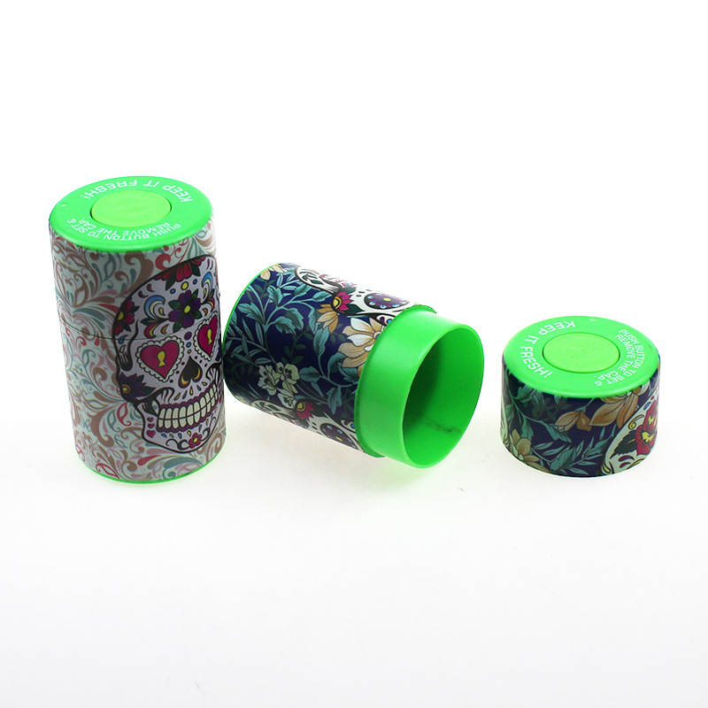 Skull hemp leaf sealed jar