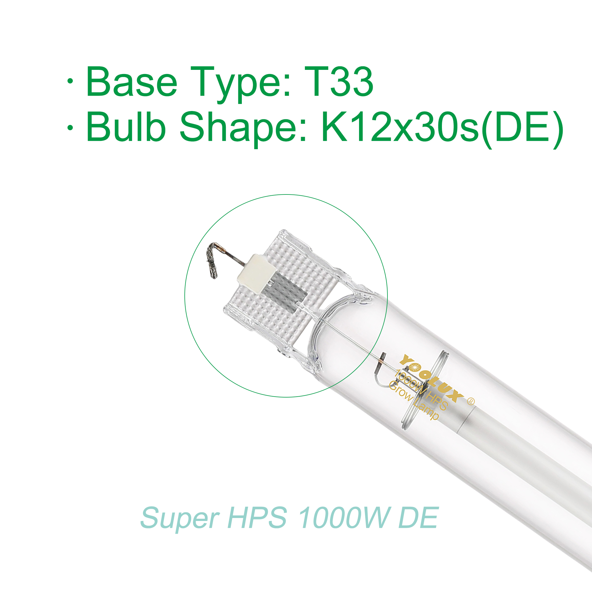 Manufacturer 1000W HPS Lamp High Pressure Sodium Light for Plant Growth